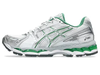 Asics Breathable Mesh And Synthetic Leather Sneakers In Green