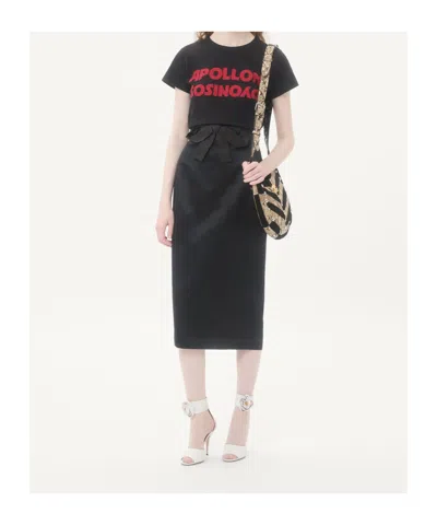 Valentino Apollon Dionysos Graphic Print Crew Neck T-shirt In Black