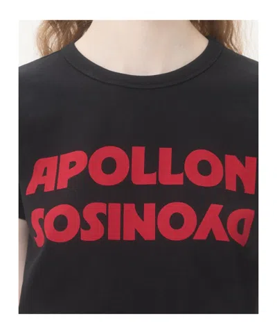 Valentino Apollon Dionysos Graphic Print Crew Neck T-shirt In Black