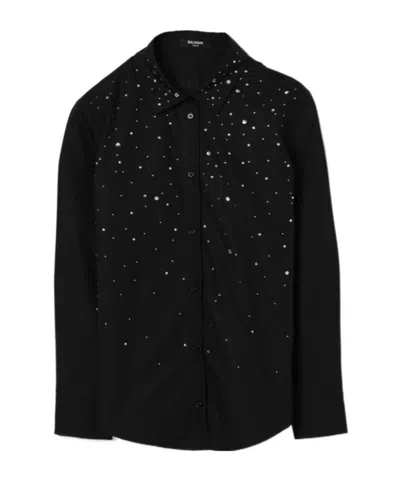 Balmain Long Sleeve Shirt In Black