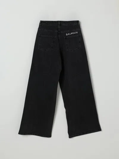 Balmain Crystal-embellished Jeans In Black