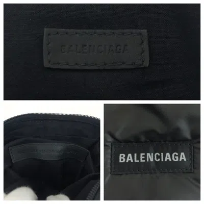 Pre-owned Balenciaga Black Nylon Pochette Shoulder Bag ()