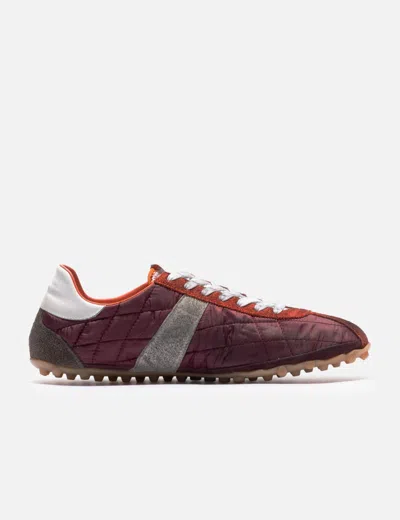 Maison Margiela Sprinters Leather And Suede-trimmed Nylon Sneakers In Burgundy