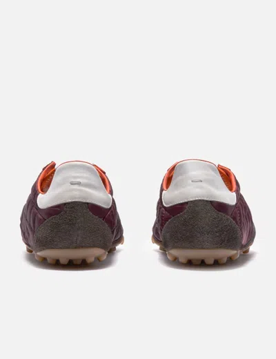 Maison Margiela Sprinters Leather And Suede-trimmed Nylon Sneakers In Burgundy