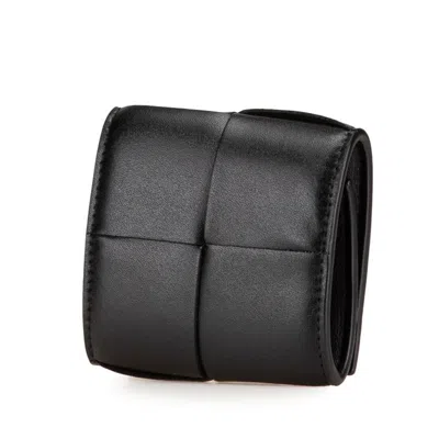 Pre-owned Bottega Veneta Black Leather Coin Purse/coin Case ()