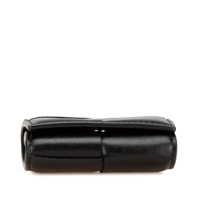 Pre-owned Bottega Veneta Black Leather Coin Purse/coin Case ()