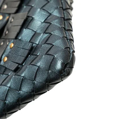 Pre-owned Bottega Veneta Brown Navy Leather Shoulder Bag ()