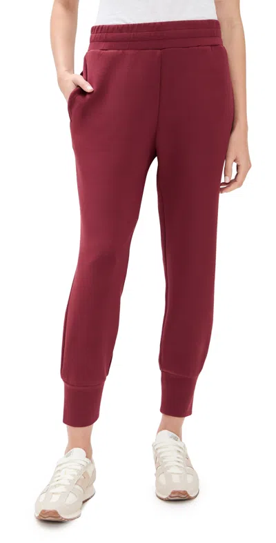 Varley Womens New Maroon Elasticated-waist Slim-fit Stretch-jersey Joggers Xs In Red