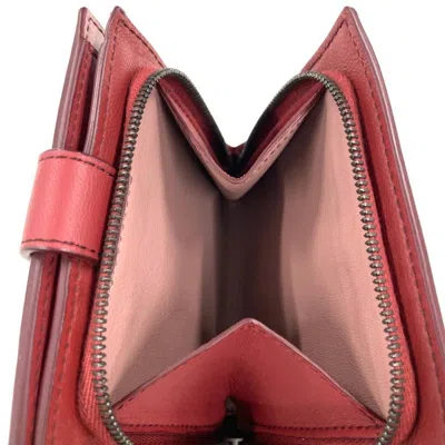 Pre-owned Bottega Veneta Red Color Intrecciato Wallet (bi-fold) ()