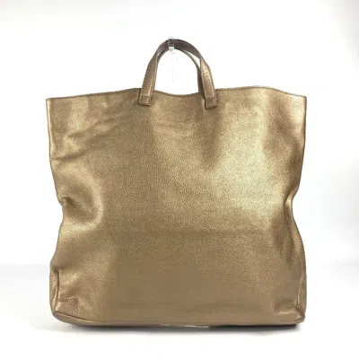 Pre-owned Bvlgari Gold Leather Handbag Tote Bag ()