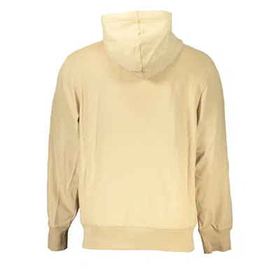 Calvin Klein Elegant Beige Zip Hooded Sweatshirt In Brown