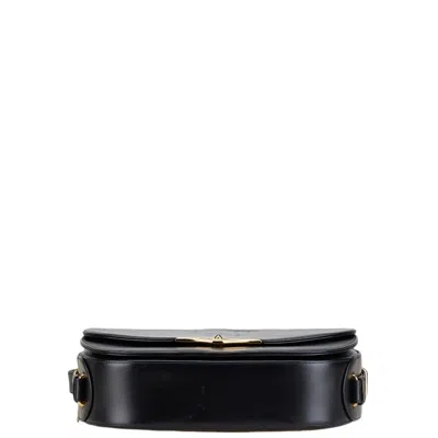 Pre-owned Cartier Black Sapphire Leather Shoulder Bag ()