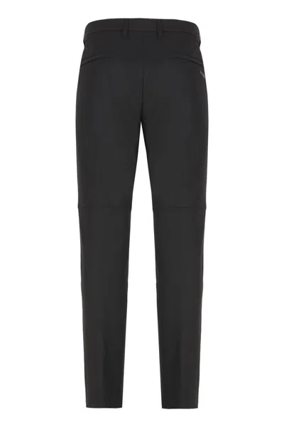Hugo Boss Tailored Stretch Trousers Featuring Pockets In Black