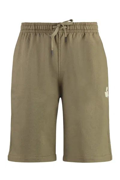 Isabel Marant Cotton Bermuda Shorts Elastic Waistband In Brown