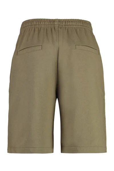 Isabel Marant Cotton Bermuda Shorts Elastic Waistband In Brown