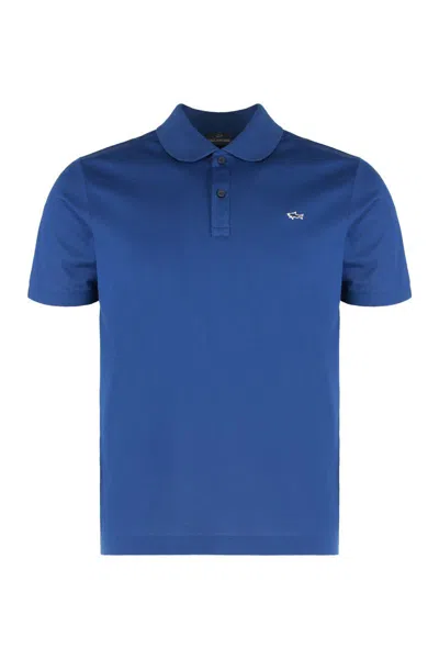 Paul & Shark Short Sleeve Polo Shirt Featuring Collar In Blue