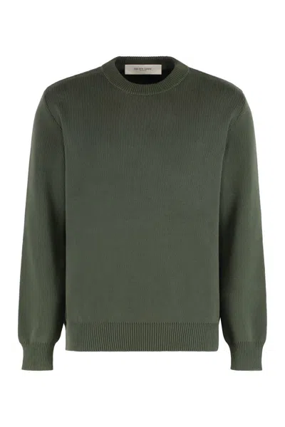 Golden Goose Deluxe Brand Logo Detailed Crewneck Jumper In Green