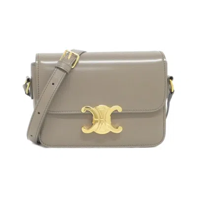 Pre-owned Celine Beige Brown Leather Shoulder Bag ()