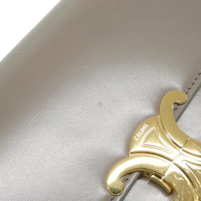Pre-owned Celine Beige Brown Leather Shoulder Bag ()