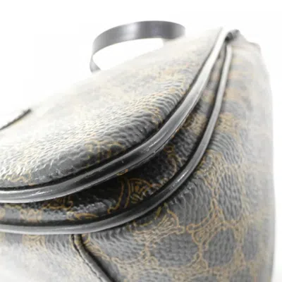 Pre-owned Celine Black Brown Coated Canvas Shoulder Bag ()