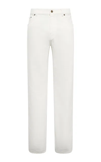 Gabriela Hearst Rey Straight-leg Five Pocket Pant In White Recycled Cotton Denim