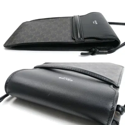 Pre-owned Celine Black Canvas Leather Shoulder Bag ()