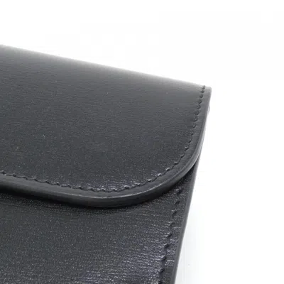 Pre-owned Celine Black Leather Long Wallet (bi-fold) ()