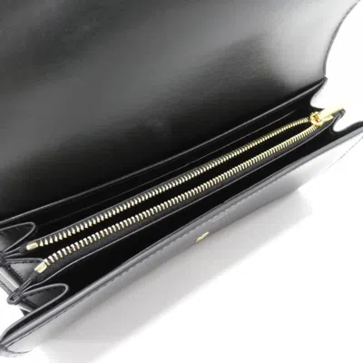 Pre-owned Celine Black Leather Long Wallet (bi-fold) ()