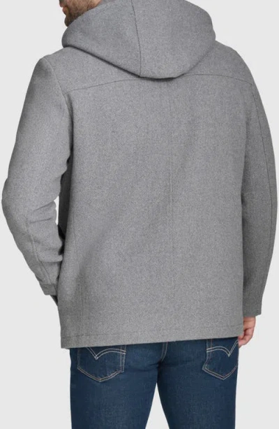 Cole Haan Signature Wool Blend Hooded Field Jacket In Gray