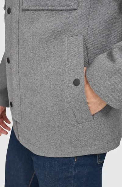 Cole Haan Signature Wool Blend Hooded Field Jacket In Gray