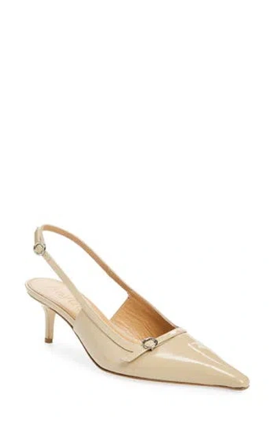 Aeyde Saba Pointed Toe Slingback Pump In Brown