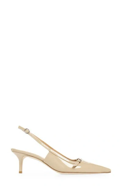 Aeyde Saba Pointed Toe Slingback Pump In Brown