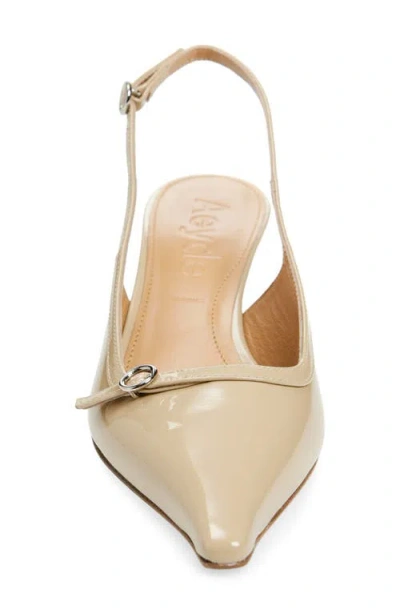 Aeyde Saba Pointed Toe Slingback Pump In Brown