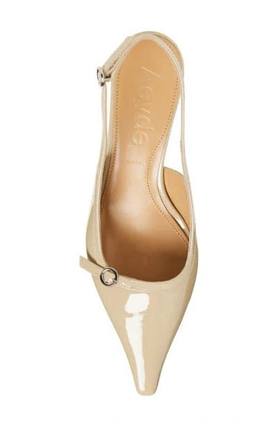 Aeyde Saba Pointed Toe Slingback Pump In Brown