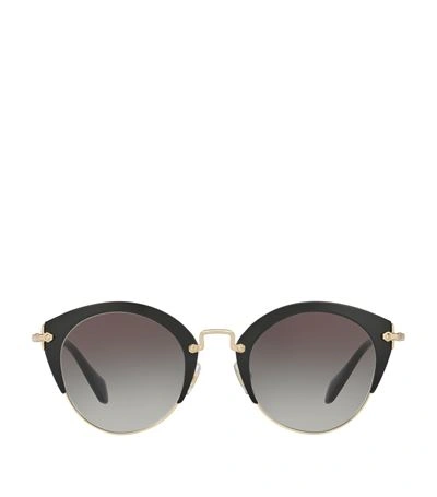 Miu Miu Noir Phantos Sunglasses In Grey-black