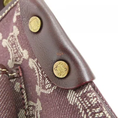 Pre-owned Celine Bordeaux Denim Shoulder Bag ()