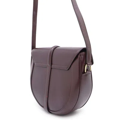 Pre-owned Celine Bordeaux Leather Shoulder Bag ()