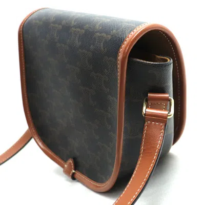 Pre-owned Celine Brown Canvas Leather Shoulder Bag ()