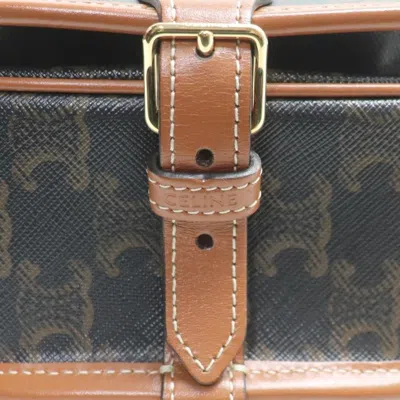 Pre-owned Celine Brown Canvas Leather Shoulder Bag ()