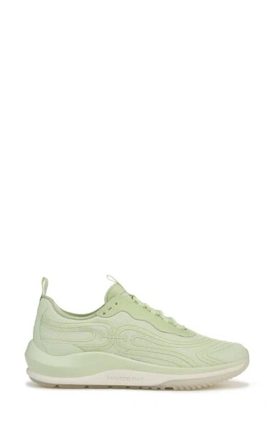 Sam Edelman Miles Lace Up Performance Sneaker Citrus Lime Mesh In Green