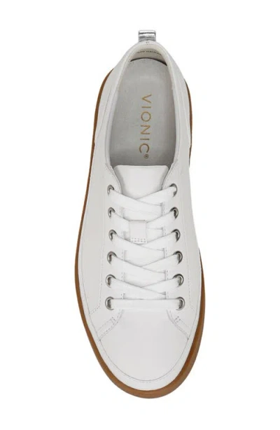 Vionic Winny H7773l8103 Sneakers Wowhite Leather Lifestyle Shoes Zap537 In Animal Print