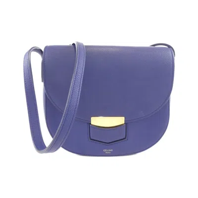 Pre-owned Celine Dark Blue Leather Shoulder Bag ()