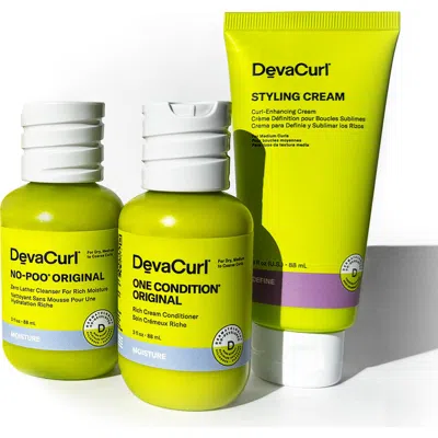 Devacurl The Og 3-piece Curly Hair Care Kit In Transparent