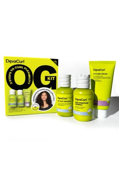 Devacurl The Og 3-piece Curly Hair Care Kit In Transparent