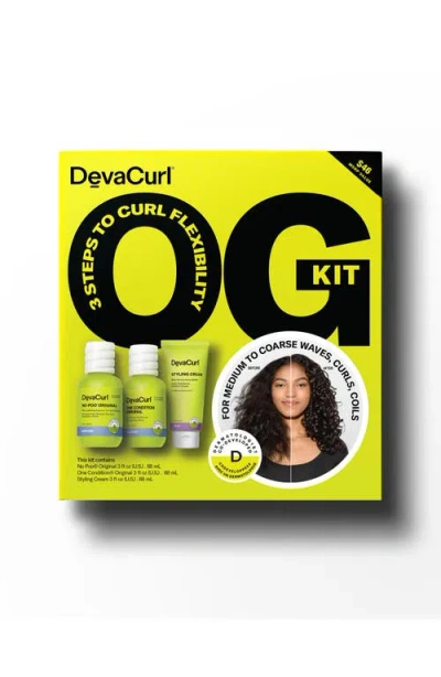 Devacurl The Og 3-piece Curly Hair Care Kit In Transparent