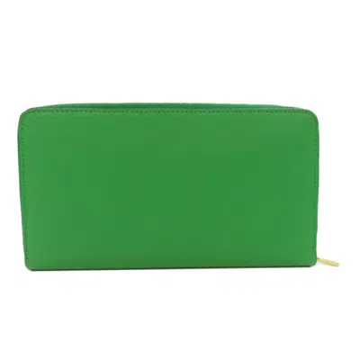 Pre-owned Celine Green Leather Long Wallet (bi-fold) ()