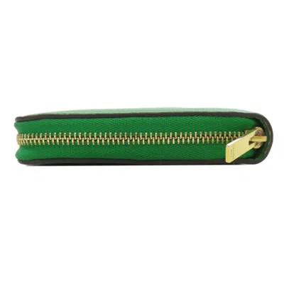 Pre-owned Celine Green Leather Long Wallet (bi-fold) ()