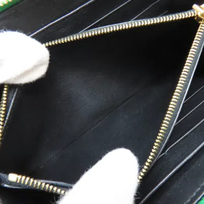 Pre-owned Celine Green Leather Long Wallet (bi-fold) ()