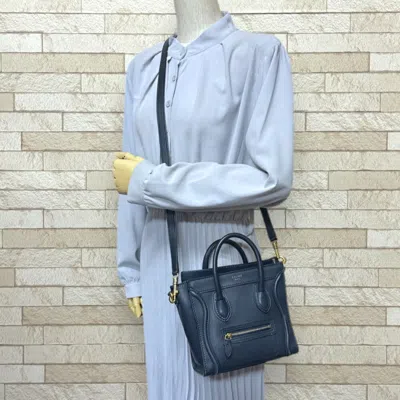 Pre-owned Celine Navy Leather Shoulder Bag ()