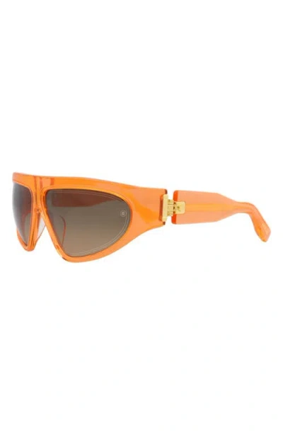 Balmain 62mm Shield Sunglasses In Orange